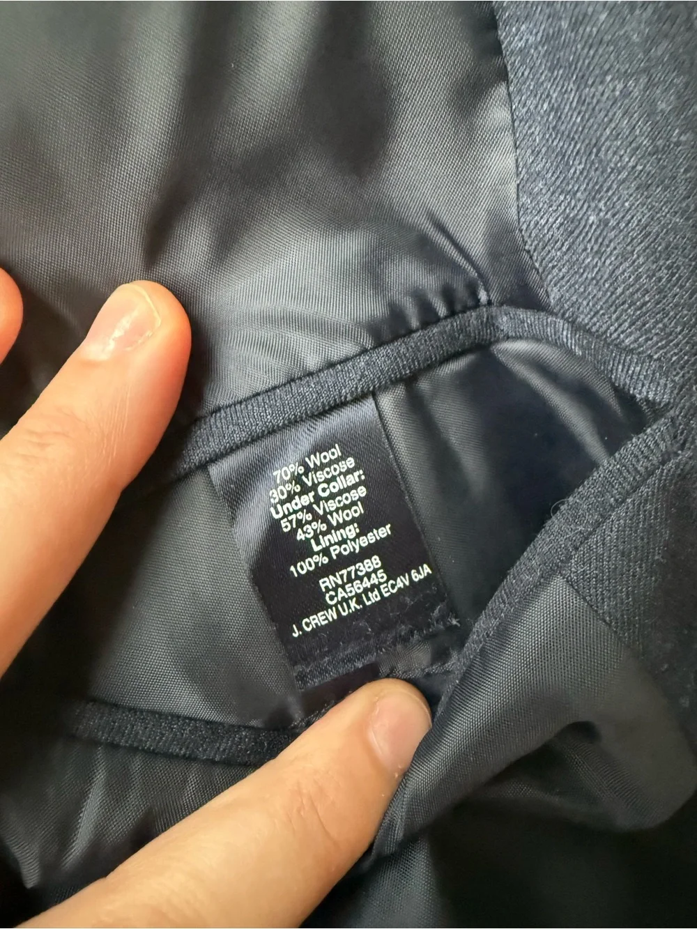 J. Crew Thompson Navy Windowpane Two-Piece Suit (altered- see measurements)